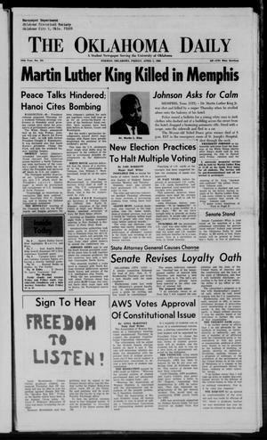 The Oklahoma Daily (Norman, Okla.), Vol. 54, No. 121, Ed. 1 Friday, April 5, 1968