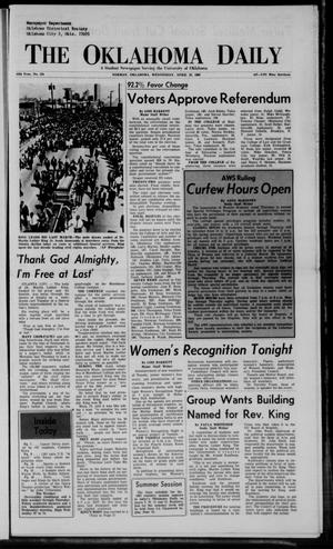 The Oklahoma Daily (Norman, Okla.), Vol. 54, No. 124, Ed. 1 Wednesday, April 10, 1968