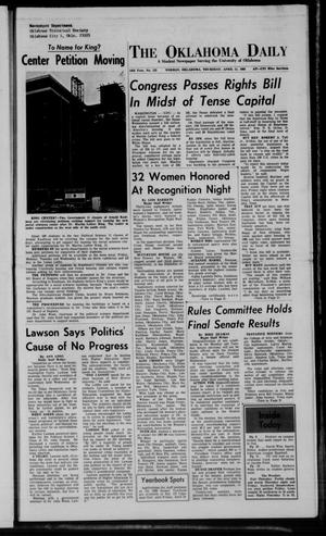 The Oklahoma Daily (Norman, Okla.), Vol. 54, No. 125, Ed. 1 Thursday, April 11, 1968