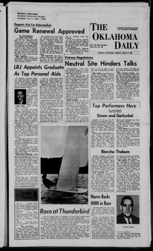 The Oklahoma Daily (Norman, Okla.), Vol. 54, No. 126, Ed. 1 Friday, April 12, 1968