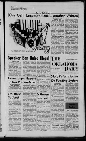 The Oklahoma Daily (Norman, Okla.), Vol. 54, No. 128, Ed. 1 Tuesday, April 16, 1968