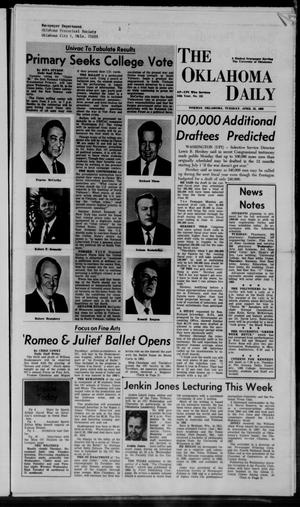 The Oklahoma Daily (Norman, Okla.), Vol. 54, No. 133, Ed. 1 Tuesday, April 23, 1968