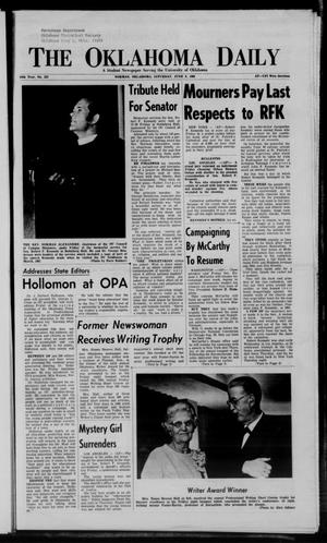The Oklahoma Daily (Norman, Okla.), Vol. 54, No. 157, Ed. 1 Saturday, June 8, 1968