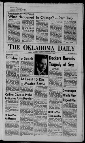 The Oklahoma Daily (Norman, Okla.), Vol. 55, No. 12, Ed. 1 Wednesday, September 25, 1968