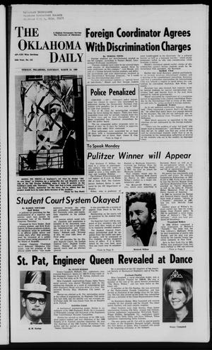 Primary view of The Oklahoma Daily (Norman, Okla.), Vol. 1, No. 112, Ed. 1 Saturday, March 15, 1969
