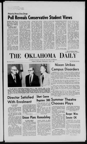 The Oklahoma Daily (Norman, Okla.), Vol. 1, No. 154, Ed. 1 Wednesday, June 4, 1969