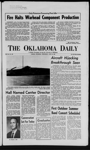 Primary view of object titled 'The Oklahoma Daily (Norman, Okla.), Vol. 1, No. 169, Ed. 1 Wednesday, June 25, 1969'.