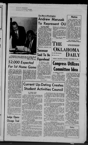 The Oklahoma Daily (Norman, Okla.), Vol. 56, No. 13, Ed. 1 Thursday, September 25, 1969
