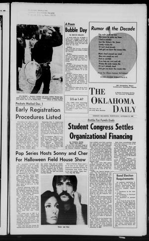Primary view of object titled 'The Oklahoma Daily (Norman, Okla.), Vol. 56, No. 32, Ed. 1 Wednesday, October 22, 1969'.