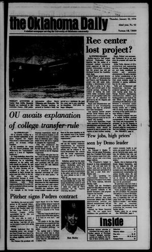 The Oklahoma Daily (Norman, Okla.), Vol. 62, No. 92, Ed. 1 Thursday, January 22, 1976