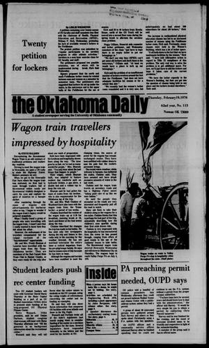 The Oklahoma Daily (Norman, Okla.), Vol. 62, No. 113, Ed. 1 Thursday, February 19, 1976