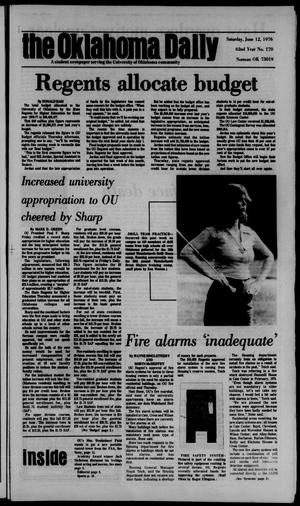 The Oklahoma Daily (Norman, Okla.), Vol. 62, No. 170, Ed. 1 Saturday, June 12, 1976