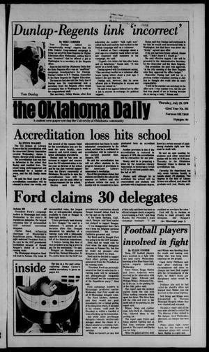 The Oklahoma Daily (Norman, Okla.), Vol. 62, No. 203, Ed. 1 Thursday, July 29, 1976