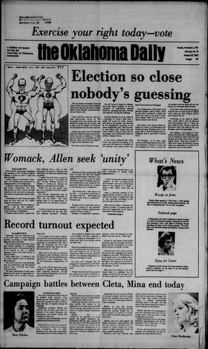 The Oklahoma Daily (Norman, Okla.), Vol. 63, No. 50, Ed. 1 Tuesday, November 2, 1976