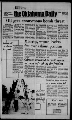 The Oklahoma Daily (Norman, Okla.), Vol. 63, No. 78, Ed. 1 Thursday, December 16, 1976