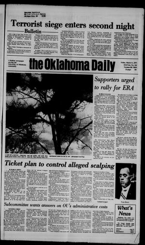 Primary view of object titled 'The Oklahoma Daily (Norman, Okla.), Vol. 63, No. 124, Ed. 1 Friday, March 11, 1977'.