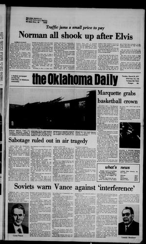 The Oklahoma Daily (Norman, Okla.), Vol. 63, No. 130, Ed. 1 Tuesday, March 29, 1977
