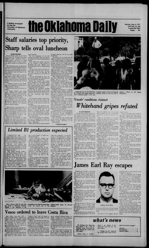 Primary view of object titled 'The Oklahoma Daily (Norman, Okla.), Vol. 63, No. 169, Ed. 1 Saturday, June 11, 1977'.