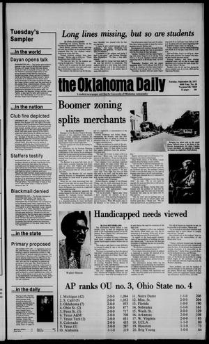 The Oklahoma Daily (Norman, Okla.), Vol. 64, No. 20, Ed. 1 Tuesday, September 20, 1977