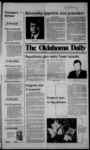 Primary view of object titled 'The Oklahoma Daily (Norman, Okla.), Vol. 65, No. 58, Ed. 1 Thursday, November 9, 1978'.