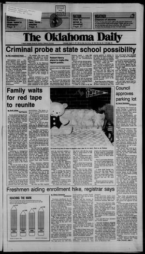 The Oklahoma Daily (Norman, Okla.), Vol. 74, No. 1, Ed. 1 Wednesday, August 19, 1987