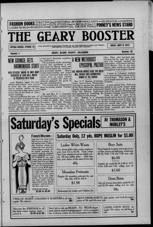 The Geary Booster (Geary, Okla.), Vol. 1, No. 29, Ed. 1 Friday, May 9, 1913