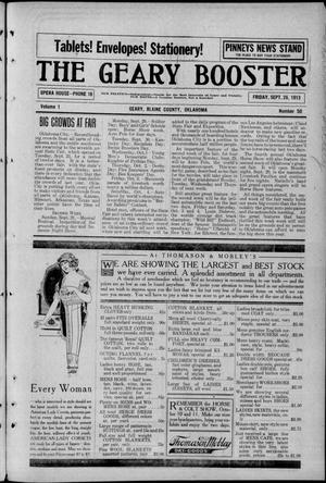 The Geary Booster (Geary, Okla.), Vol. 1, No. 50, Ed. 1 Friday, September 26, 1913