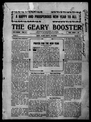 Primary view of object titled 'The Geary Booster (Geary, Okla.), Vol. 3, No. 11, Ed. 1 Friday, January 1, 1915'.