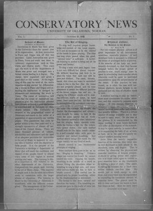 Conservatory News (Norman, Okla.), Vol. 1, No. 1, Ed. 1 Sunday, October 25, 1903