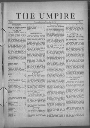 The Umpire (Norman, Okla.), Vol. 1, No. 6, Ed. 1 Friday, September 28, 1906