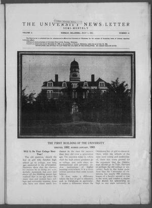 The University News-Letter (Norman, Okla.), Vol. 10, No. 16, Ed. 1 Saturday, July 1, 1911