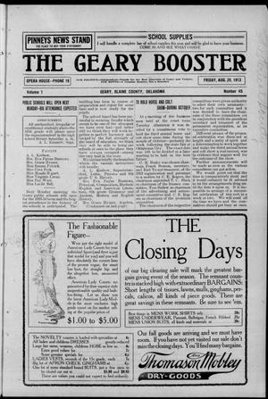 The Geary Booster (Geary, Okla.), Vol. 1, No. 45, Ed. 1 Friday, August 29, 1913