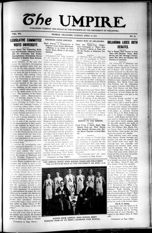 The Umpire (Norman, Okla.), Vol. 7, No. 54, Ed. 1 Tuesday, April 15, 1913
