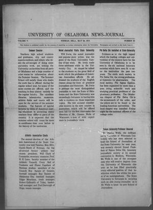 University of Oklahoma News-Journal (Norman, Okla.), Vol. 5, No. 35, Ed. 1 Monday, May 26, 1913
