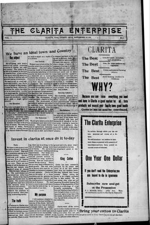 The Clarita Enterprise (Clarita, Okla.), Vol. 2, No. 5, Ed. 1 Friday, September 16, 1910