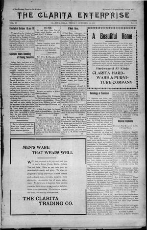 The Clarita Enterprise (Clarita, Okla.), Vol. 2, No. 39, Ed. 1 Friday, October 11, 1912