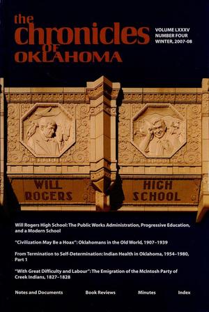 Chronicles of Oklahoma, Volume 85, Number 4, Winter 2007-08
