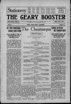 The Geary Booster (Geary, Okla.), Vol. 1, No. 37, Ed. 1 Friday, July 4, 1913