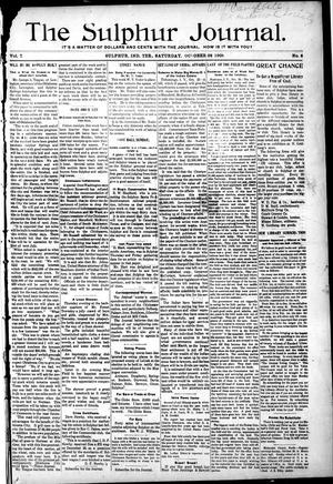 The Sulphur Journal. (Sulphur, Indian Terr.), Vol. 7, No. 6, Ed. 1 Saturday, October 28, 1905