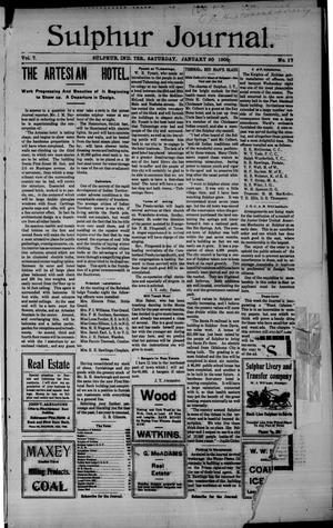 Sulphur Journal. (Sulphur, Indian Terr.), Vol. 7, No. 17, Ed. 1 Saturday, January 20, 1906