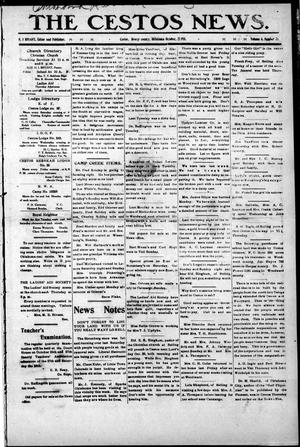 The Cestos News. (Cestos, Okla.), Vol. 4, No. 28, Ed. 1 Friday, October 27, 1911