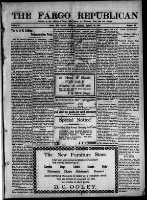 The Fargo Republican (Fargo, Okla.), Vol. 3, No. 36, Ed. 1 Thursday, January 30, 1913