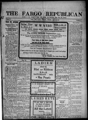 Primary view of object titled 'The Fargo Republican (Fargo, Okla.), Vol. 4, No. 47, Ed. 1 Thursday, April 16, 1914'.