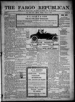 Primary view of object titled 'The Fargo Republican (Fargo, Okla.), Vol. 5, No. 38, Ed. 1 Thursday, February 11, 1915'.