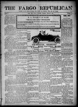 The Fargo Republican (Fargo, Okla.), Vol. 5, No. 44, Ed. 1 Thursday, March 25, 1915