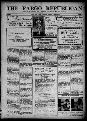 The Fargo Republican (Fargo, Okla.), Vol. 6, No. 37, Ed. 1 Thursday, February 3, 1916