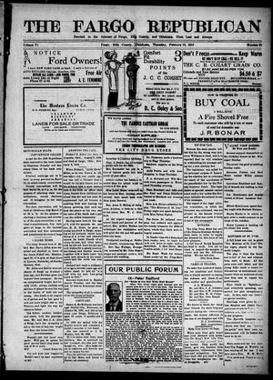 The Fargo Republican (Fargo, Okla.), Vol. 6, No. 38, Ed. 1 Thursday, February 10, 1916