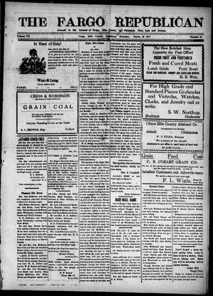 The Fargo Republican (Fargo, Okla.), Vol. 7, No. 45, Ed. 1 Thursday, March 29, 1917