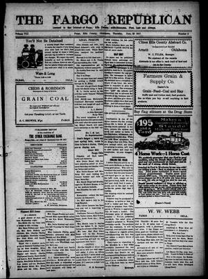 Primary view of object titled 'The Fargo Republican (Fargo, Okla.), Vol. 8, No. 6, Ed. 1 Thursday, June 28, 1917'.