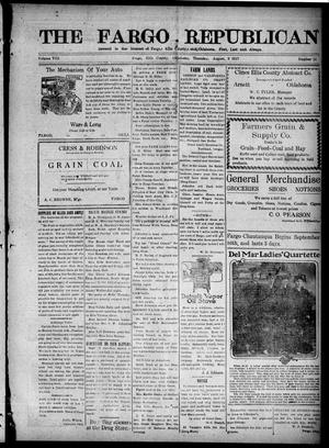 The Fargo Republican (Fargo, Okla.), Vol. 8, No. 12, Ed. 1 Thursday, August 9, 1917
